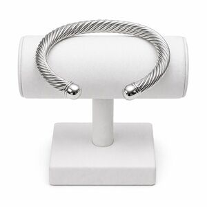 Sterling Silver Twisted Cable Cuff Bracelet - Silver